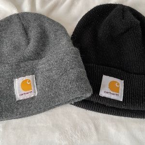 CARHARTT Gray & Black Beanies (2 pack)